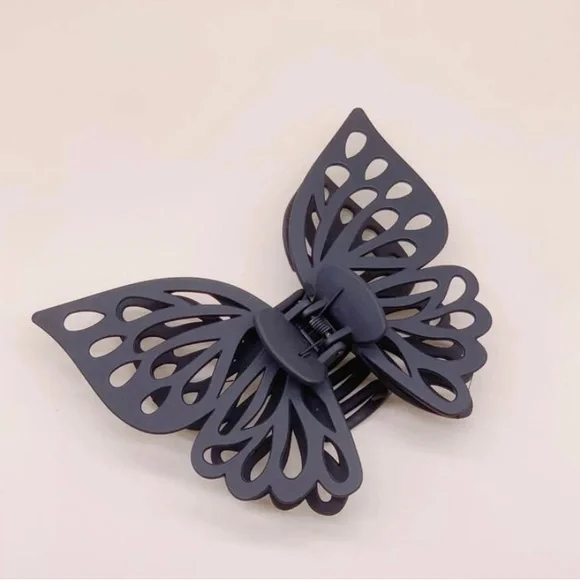 Black Butterfly Hair Claw - Picture 2 of 2